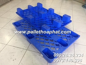 Pallet nhựa màu xanh 1000x1200x140mm